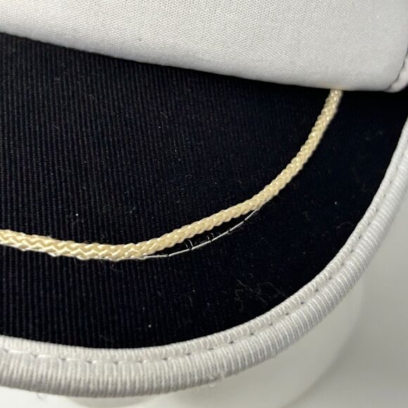 Vintage Bud Light 3 Stripe Trucker Hat Baseball Cap Beer 80s Mesh Snapback White - Picture 8 of 12